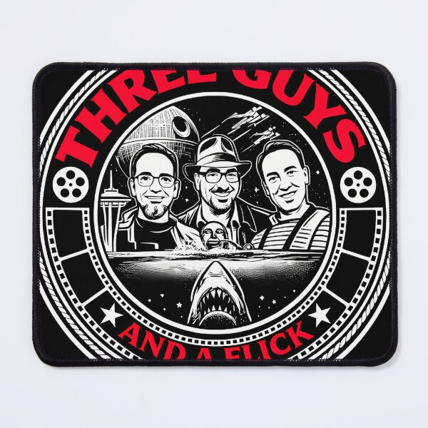 Item preview, 3 Guys And A Flick Logo With White Background designed and sold by ToneyLarson1.