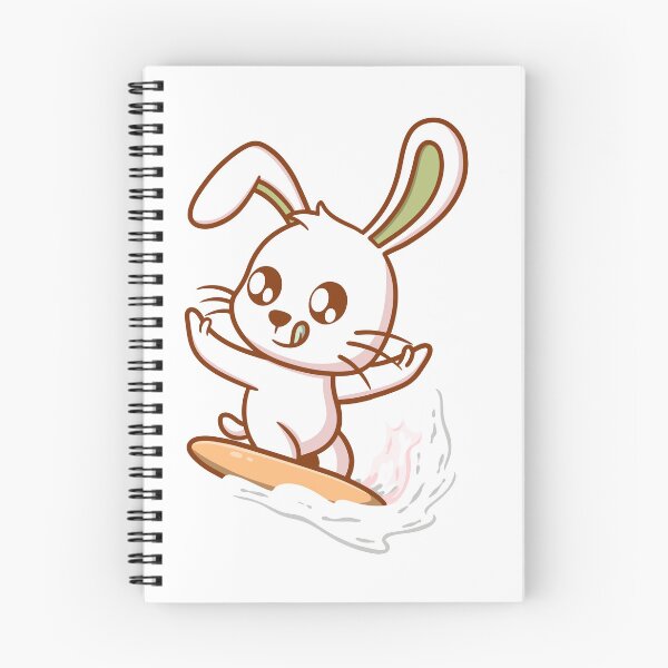 Item preview, Cute Rabbit Riding Waves | Fun Beach & Surf Art stickers  designed and sold by Fouziaart08.