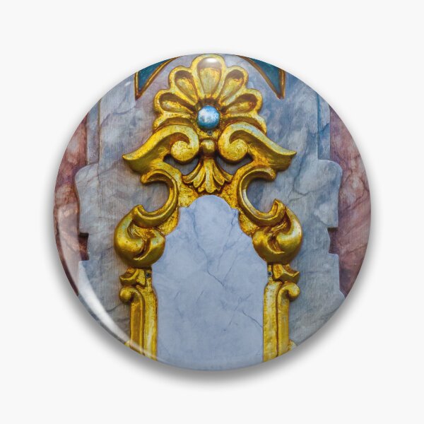 Item preview, Ornate Gold Embellishment With Marble Panel and Floral Garland on Rich Marble Wall designed and sold by Nmallia.