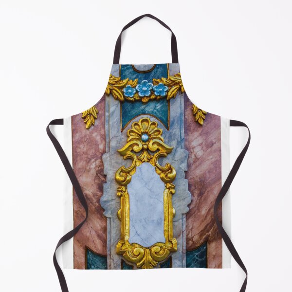Item preview, Ornate Gold Embellishment With Marble Panel and Floral Garland on Rich Marble Wall designed and sold by Nmallia.