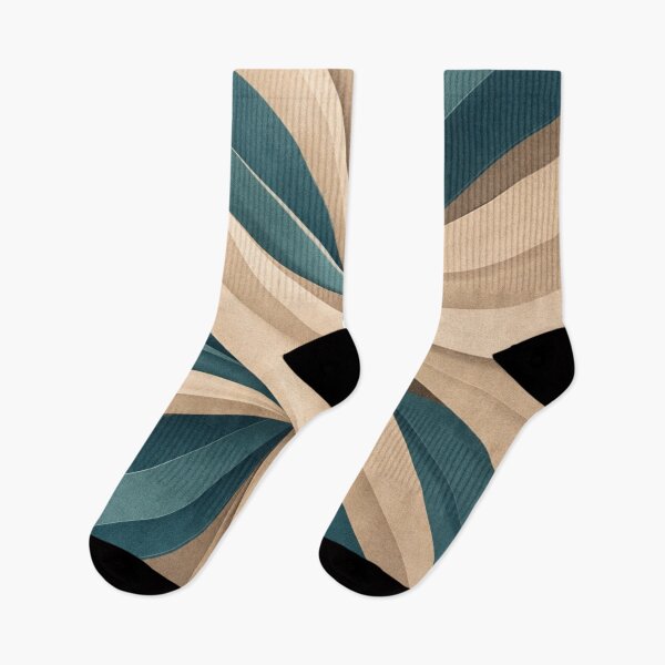 Item preview, Teal & Sand Flow – Modern Abstract Geometric  designed and sold by Bellassi.