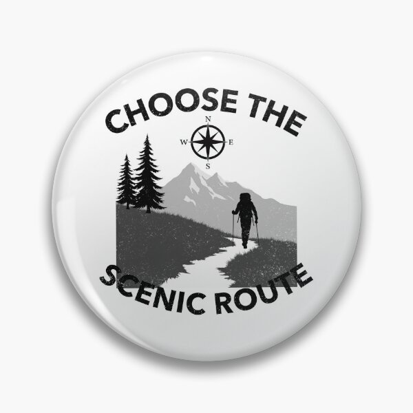 Item preview, Choose the Scenic Route Compass Hiking designed and sold by SNW-Collective.