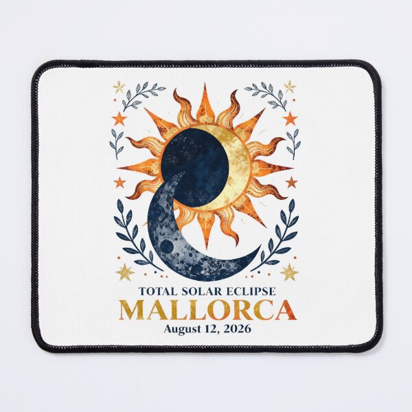 Item preview, Total Eclipse 2026 Mallorca Spain Boho Celestial Sun Moon designed and sold by Trendsecne.