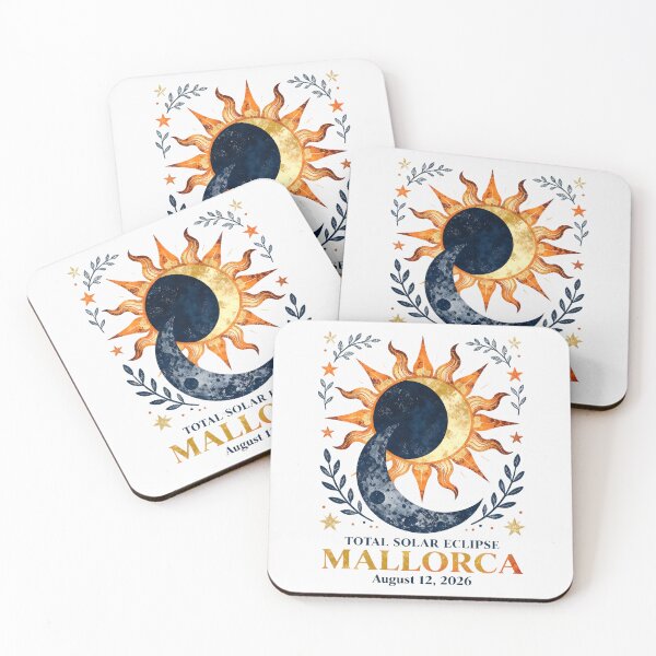 Item preview, Total Eclipse 2026 Mallorca Spain Boho Celestial Sun Moon designed and sold by Trendsecne.