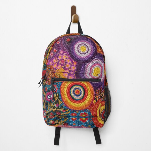 Item preview, Aboriginal Inspired Art - Crimson Red Purple Midnight Garden designed and sold by GrinGalore.