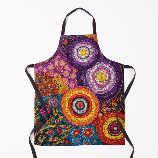 Item preview, Aboriginal Inspired Art - Crimson Red Purple Midnight Garden designed and sold by GrinGalore.