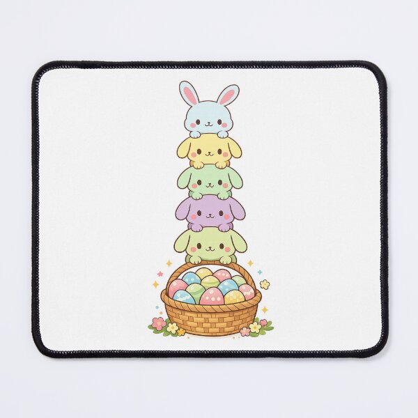 Item preview, Lindo conejito de Pascua apilado – Pastel Kawaii Kids Easter designed and sold by Pawsome Quotes.