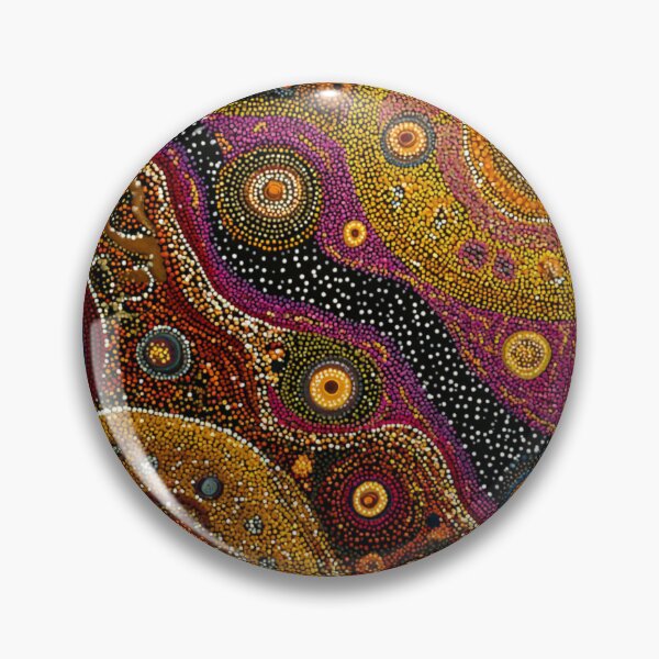 Item preview, Aboriginal Inspired Art - Chaotic Circles Landscape designed and sold by GrinGalore.
