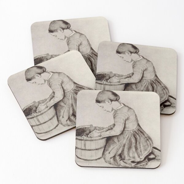 Item preview, Girl Kneeling in Front of a Bucket designed and sold by SharonTheFirst.
