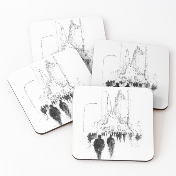 Item preview, Abstract City Life Urban Scene  designed and sold by SleekLineSketches.