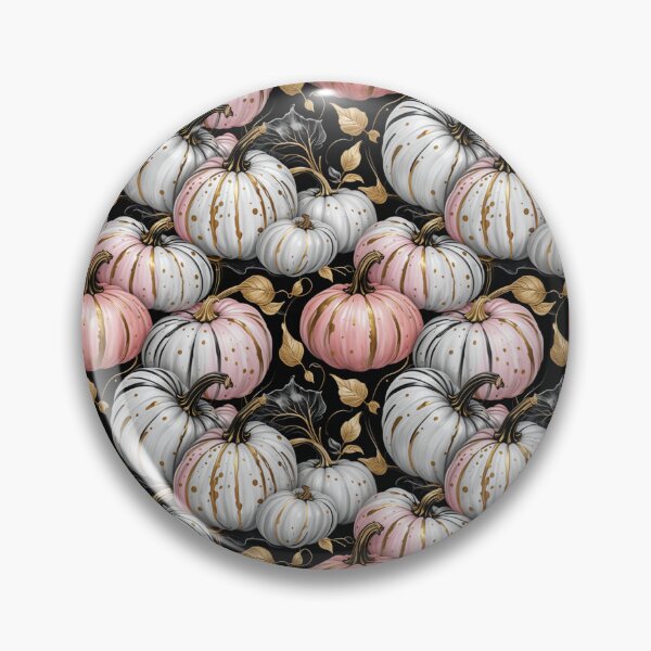 Item preview, Elegant Pastel Pumpkins on Black Seamless Pattern designed and sold by Fabricbella.