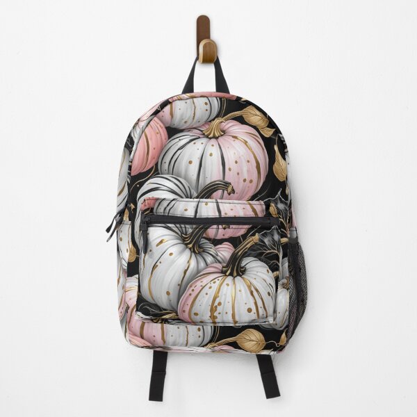 Item preview, Elegant Pastel Pumpkins on Black Seamless Pattern designed and sold by Fabricbella.