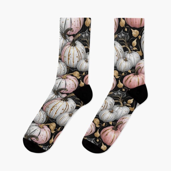 Item preview, Elegant Pastel Pumpkins on Black Seamless Pattern designed and sold by Fabricbella.
