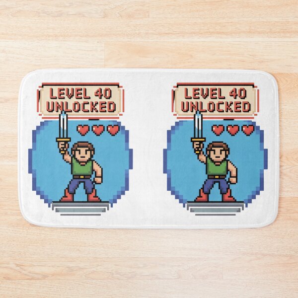 Item preview, Level 40 Unlocked Retro Gaming Pixel Art designed and sold by Aesthetic Art.