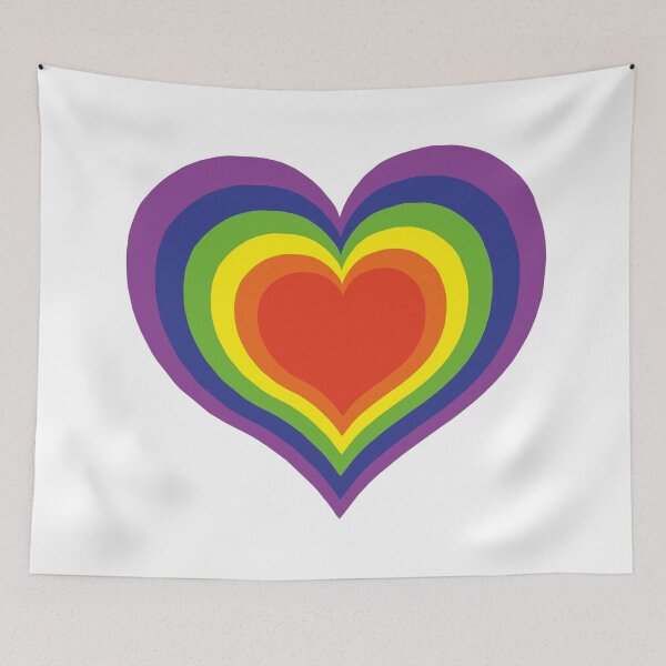 Item preview, Rainbow heart, white background designed and sold by HA-Design-Kunst.