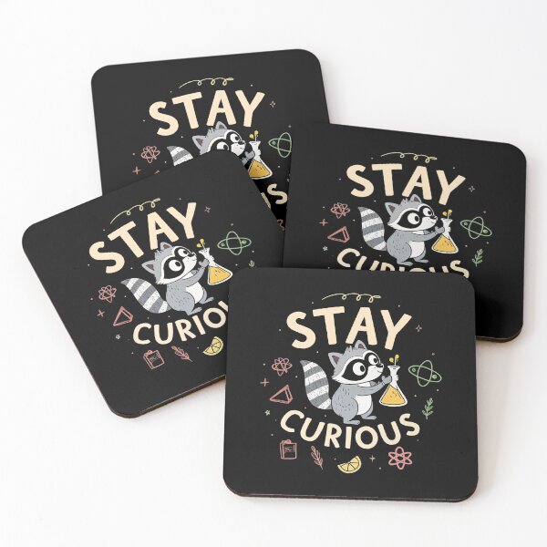 Item preview, Stay Curious – Cute Raccoon Science design designed and sold by the science zoo.