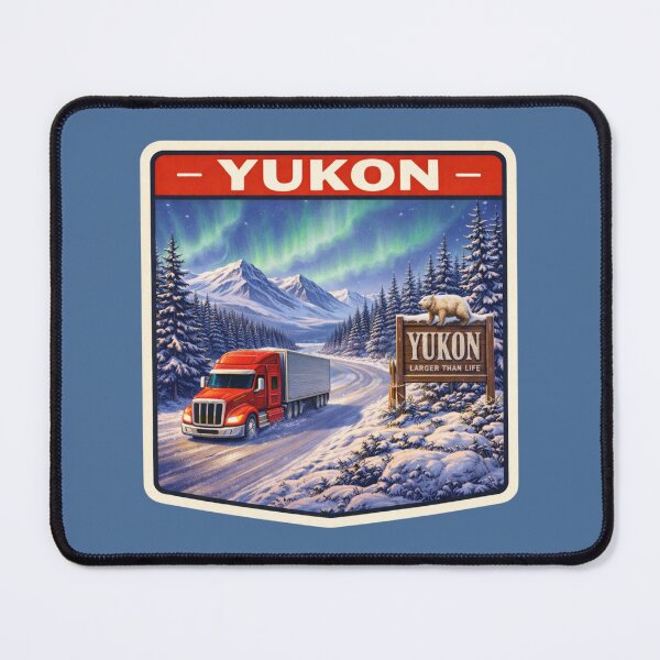 Item preview, Yukon Winter Trucking - Northern Lights designed and sold by Myra365Art.