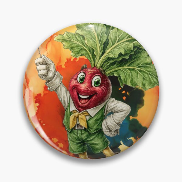 Item preview, Happy Radish Sparkler – Cute Funny Vegetable Character designed and sold by ChenEngEng.