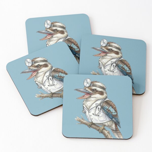 Item preview, Future Doctor Kookaburra – Cute Medical Student Bird Illustration Gift designed and sold by Wennebabs.