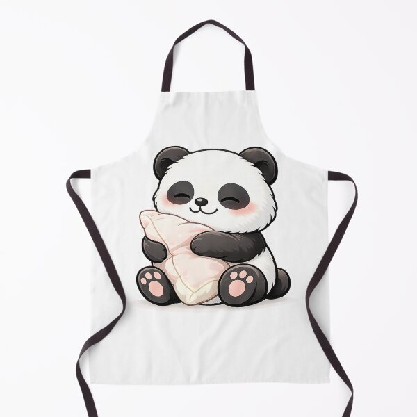 Item preview, Cute Sleepy Panda Hugging Pillow – Kawaii Cozy Panda Sticker | Soft Homebody Aesthetic Art designed and sold by snaperos.