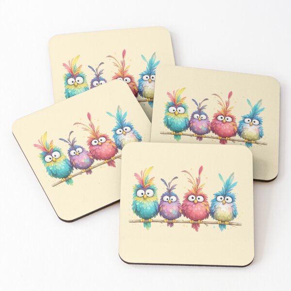 Item preview, Funny birds colorful minimalist art  designed and sold by Natart1004.