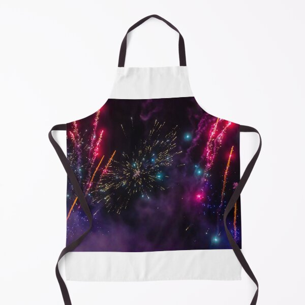 Item preview, Night Fireworks Show With Bright Spark Trails And Smoke Illumination Against The Dark Sky designed and sold by Nmallia.