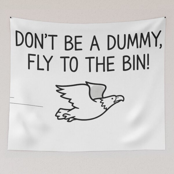 Item preview, Funny Anti-Littering Eagle Illustration designed and sold by DrukNaStyl.