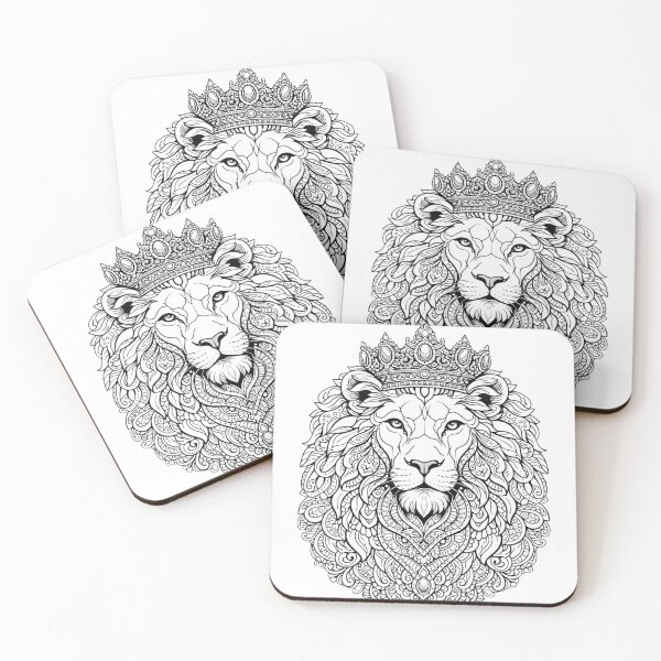 Item preview, Lion Mandala Royal Line Art. designed and sold by Nika Art Studio.