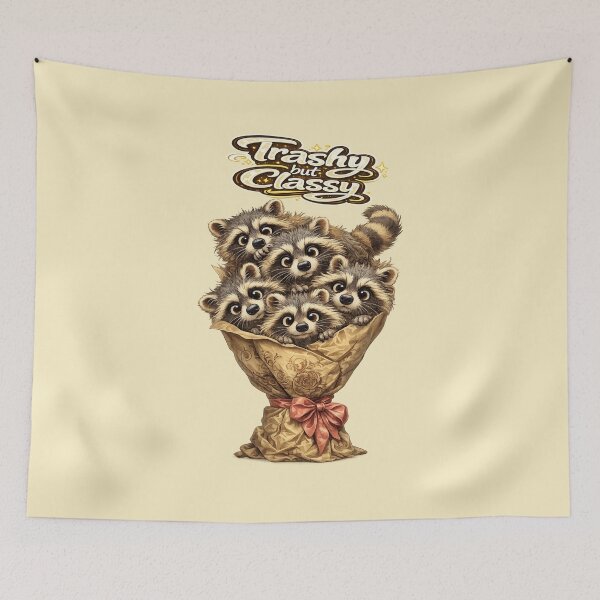 Item preview, Raccoons in a bouquet caught my eye. Funny art .Trashy but Classy. designed and sold by Natart1004.