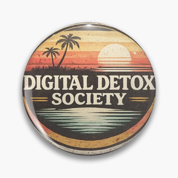 Item preview, Digital Detox Society – Vintage Sunset Aesthetic Design designed and sold by Vasil Dimitrov.