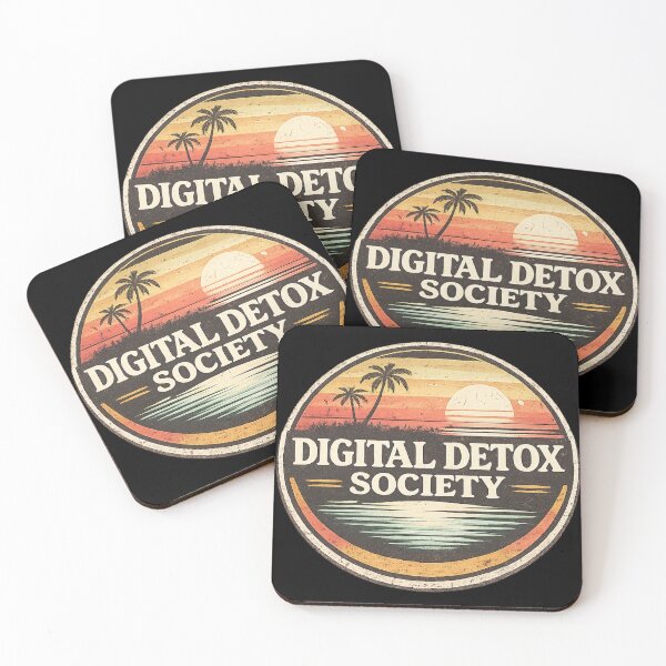 Item preview, Digital Detox Society – Vintage Sunset Aesthetic Design designed and sold by Vasil Dimitrov.