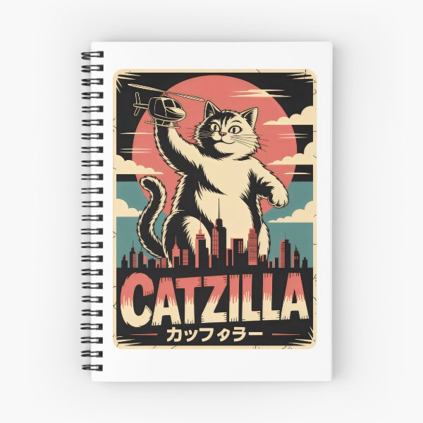 Item preview, Genial gato monstruo gigante retro Catzilla designed and sold by Aesthetic Art.