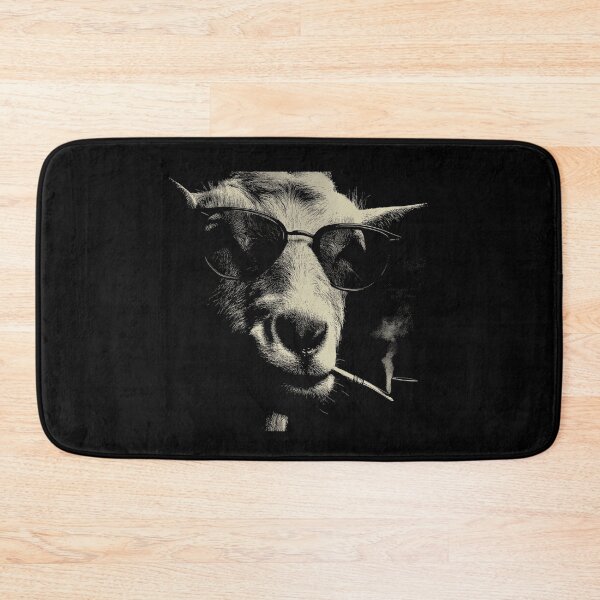 Item preview, Sophisticated Goat Sunglasses Pipe Vintage Illustration designed and sold by k3rstman1.