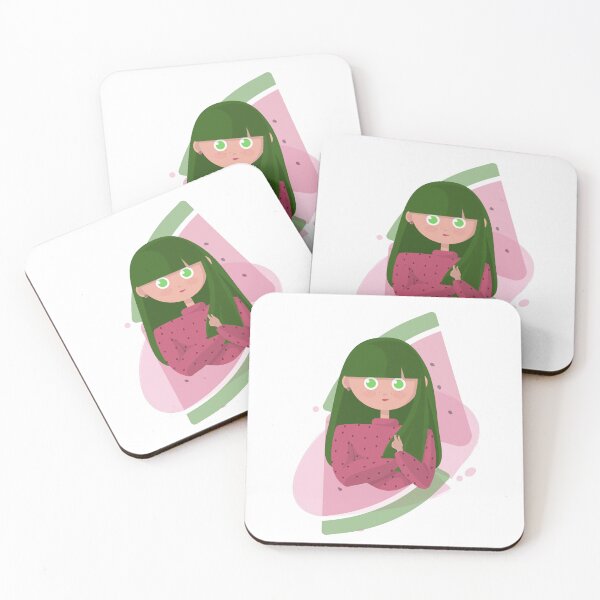 Item preview, Cute Watermelon Girl Geometric Character Aesthetic Sticker designed and sold by crayonique.