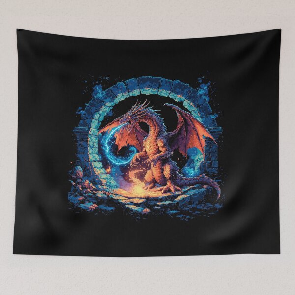 Item preview, Fire & Ice Dragon Portal – Epic Fantasy Dragon T-Shirt designed and sold by PSYNOVA.