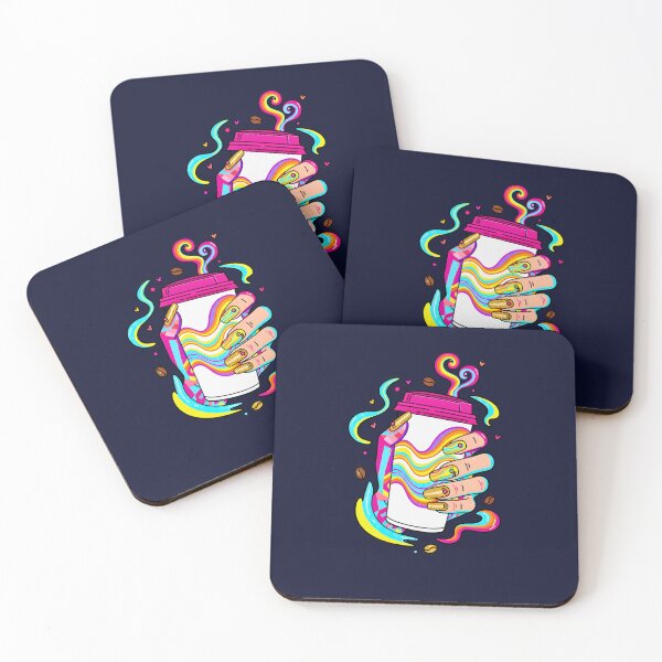 Item preview, Psychedelic Coffee Queen – Vibrant Hand designed and sold by TrinovaCreates.