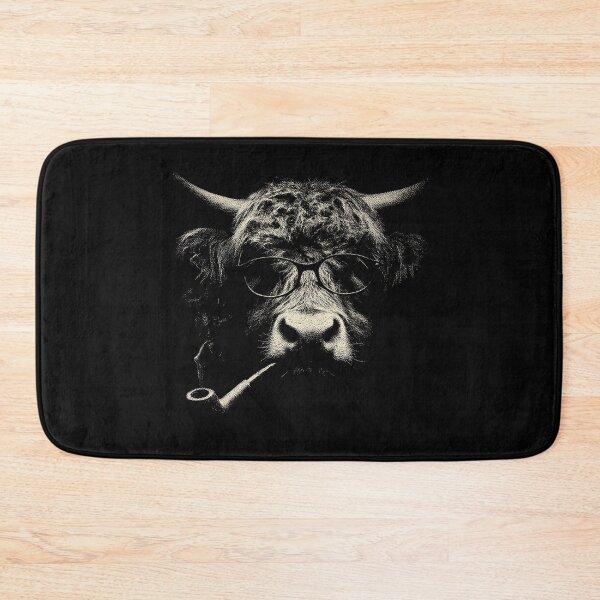 Item preview, Sophisticated Highland Cow with Glasses and Pipe designed and sold by k3rstman1.