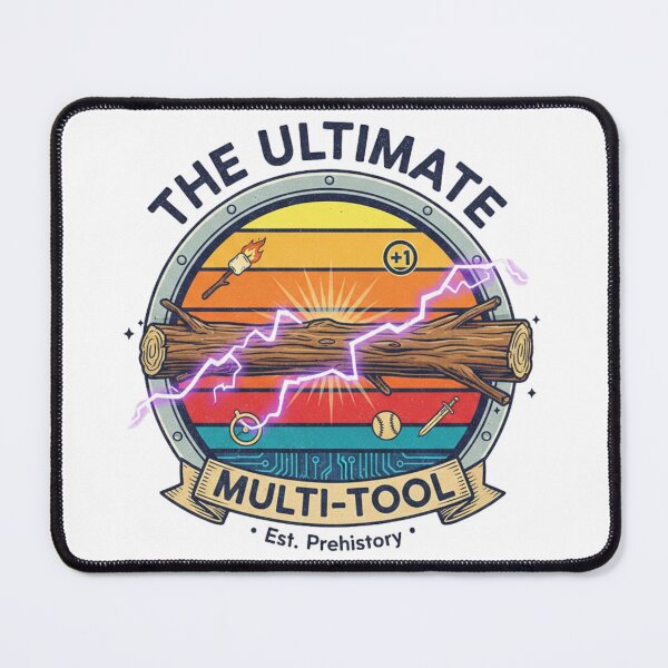 Item preview, The Ultimate Multi-Tool Stick - Funny Outdoor Survival Retro Art designed and sold by Wear Sculpt.