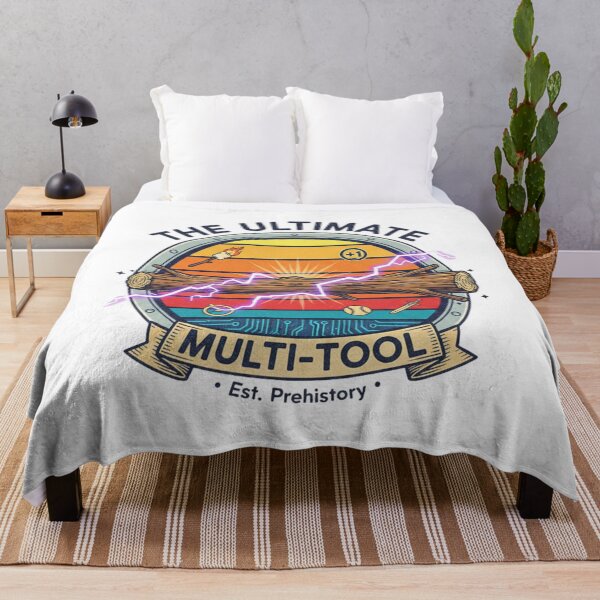 Item preview, The Ultimate Multi-Tool Stick - Funny Outdoor Survival Retro Art designed and sold by Wear Sculpt.
