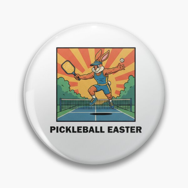 Item preview, Cute Pickleball Easter Bunny - Retro Sporty Rabbit designed and sold by LaurannaDesign.