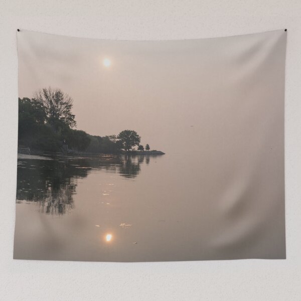 Item preview, No Horizon - Serene Lakeside at Sunrise designed and sold by Georgia Mizuleva.