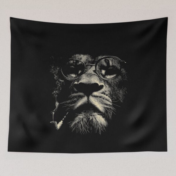 Item preview, Sophisticated Lion Glasses Pipe Smoker Vintage Style designed and sold by k3rstman1.