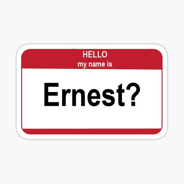 the importance of being earnest Sticker