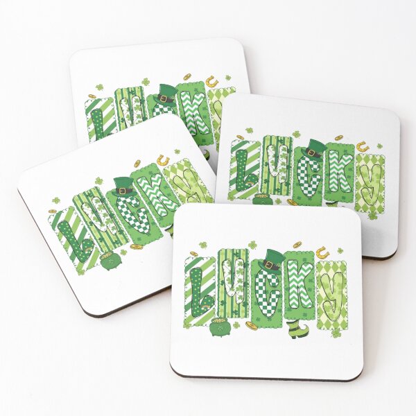Item preview, Retro Lucky St. Patrick’s Day Typography — Groovy Green Pattern Lettering designed and sold by Colorful-Garden.