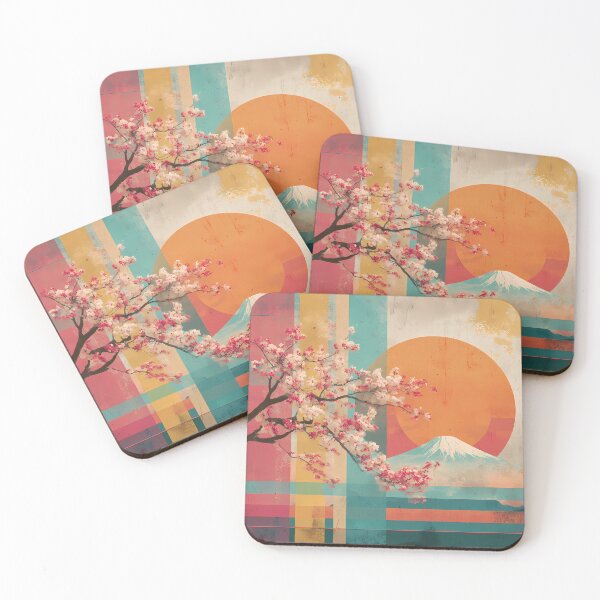 Item preview, Retro Sunrise Fuji & Sakura designed and sold by zono52.