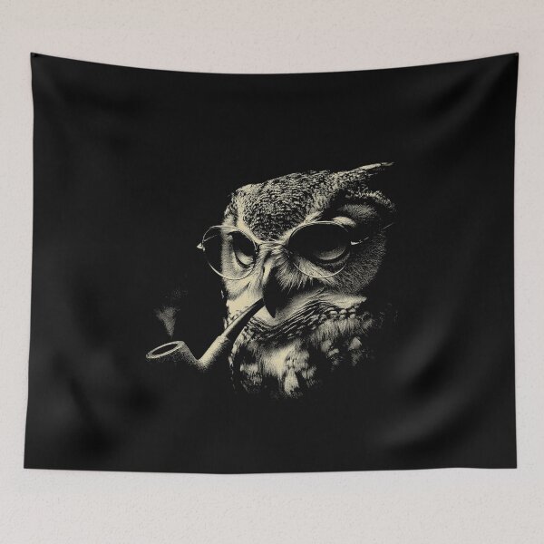 Item preview, Sophisticated Owl with Glasses and Pipe designed and sold by k3rstman1.