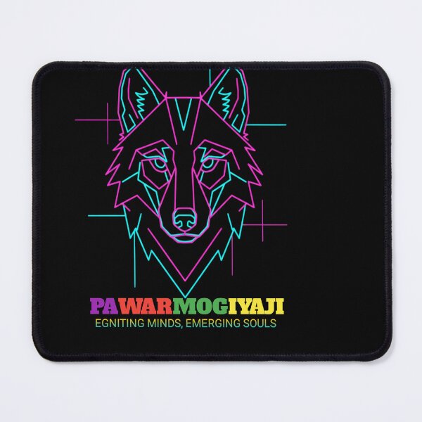 Item preview, Neon Geometric Wolf Art Pawarmogiyaji Glowing Line Design designed and sold by Pawar1999.