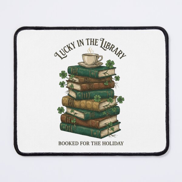 Item preview, Lucky in the Library Books Coffee - Irish Book Lover Reading Gift designed and sold by Luminari Creations.