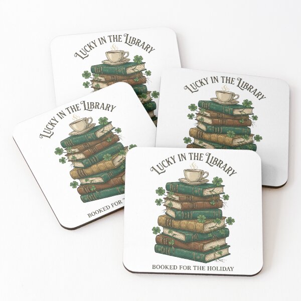 Item preview, Lucky in the Library Books Coffee - Irish Book Lover Reading Gift designed and sold by Luminari Creations.