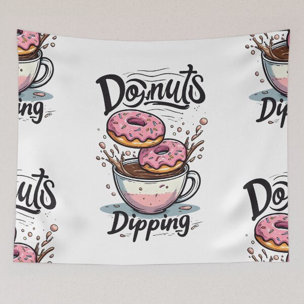 Item preview, Donuts Dipping in iced coffee designed and sold by owi-art.